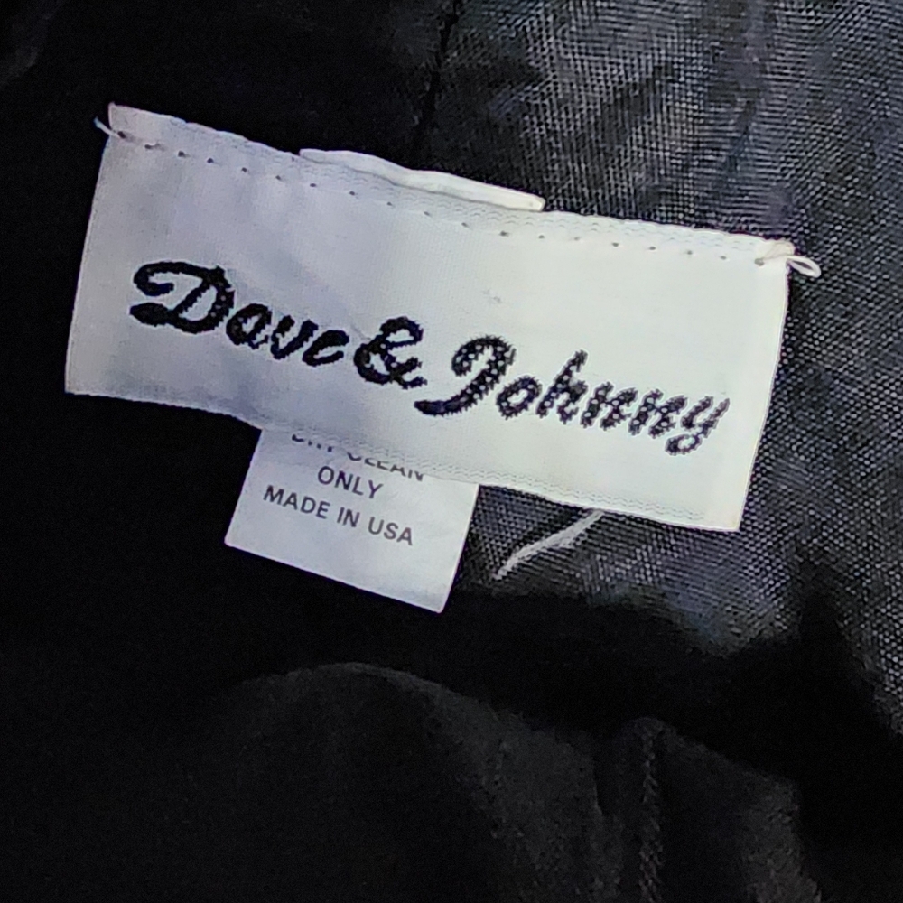 Vintage Dave & Johnny Black Gown with Silver Details - Picture 3 of 4